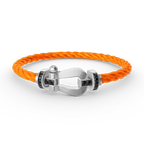 [LUXE JEWELRY]FORCE LARGE HORSESHOE BLACK DIAMOND BRACELET SILVER