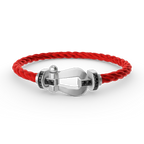 [LUXE JEWELRY]FORCE LARGE HORSESHOE BLACK DIAMOND BRACELET SILVER