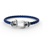 [LUXE JEWELRY]FORCE LARGE HORSESHOE BLACK DIAMOND BRACELET SILVER