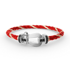 [LUXE JEWELRY]FORCE LARGE HORSESHOE BLACK DIAMOND BRACELET SILVER