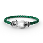 [LUXE JEWELRY]FORCE LARGE HORSESHOE BLACK DIAMOND BRACELET SILVER