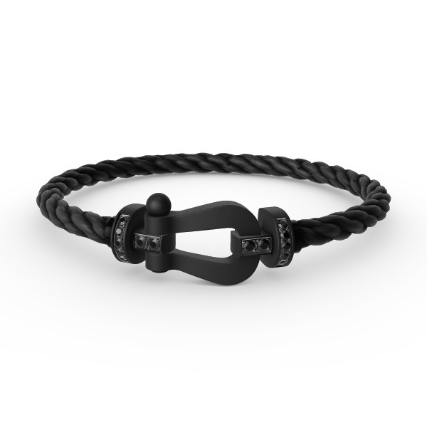 [LUXE JEWELRY]FORCE LARGE SERIES HORSESHOE BLACK SAMURAI BRACELET