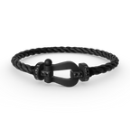 [LUXE JEWELRY]FORCE LARGE SERIES HORSESHOE BLACK SAMURAI BRACELET