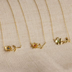 Flower Birthstone Necklace