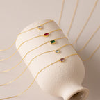 Custom Cut Birthstone Necklace