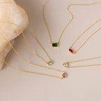 Custom Cut Birthstone Necklace