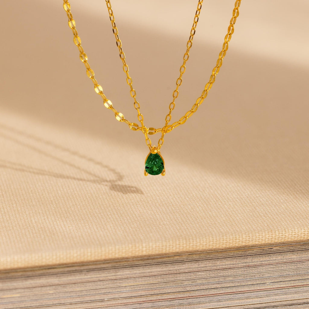 Duo Layered Birthstone Necklace