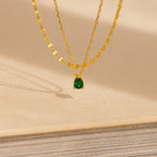 Duo Layered Birthstone Necklace