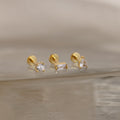 Mixed Diamond Flat Back Stud Set