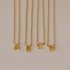 Dainty Bubble Letter Necklace