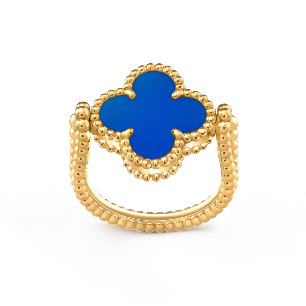 [LUXE JEWELRY]CLOVER RIVERSIBLE RING GOLD COLLECTION