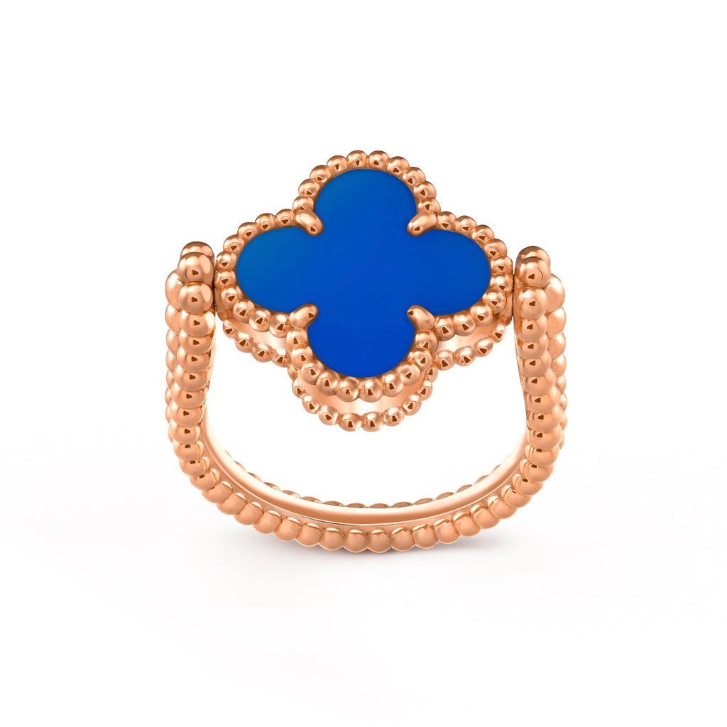 [LUXE JEWELRY]CLOVER RIVERSIBLE RING ROSE GOLD COLLECTION
