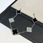 [LUXE JEWELRY] CLOVER 5 MOTIF ONYXS BRACELET COLLECTION