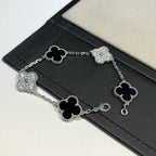 [LUXE JEWELRY] CLOVER 5 MOTIF ONYXS BRACELET COLLECTION