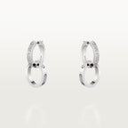 [LUXE JEWELRY] LOVE 3.3MM DANGLE HALF DIAMOND EARRINGS