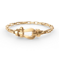[LUXE JEWELRY]FORCE LARGE HORSESHOE CLASP  METAL BRACELET