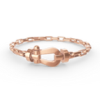 [LUXE JEWELRY]FORCE LARGE HORSESHOE CLASP  METAL BRACELET