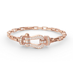 [LUXE JEWELRY]FORCE LARGE HORSESHOE CLASP  METAL BRACELET