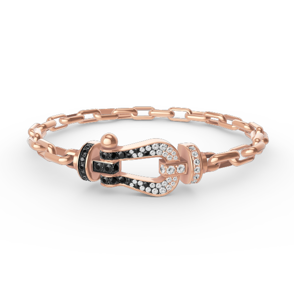 [LUXE JEWELRY]FORCE LARGE HORSESHOE CLASP  METAL BRACELET