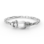 [LUXE JEWELRY]FORCE LARGE HORSESHOE CLASP  METAL BRACELET