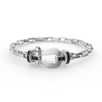 [LUXE JEWELRY]FORCE LARGE HORSESHOE CLASP  METAL BRACELET