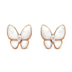 [Luxe]BUTTERFLY MOP DIAMOND EARRINGS