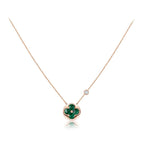 [LUXE JEWELRY]SUN PEDANT PINK GOLD 1 DIAMOND NECKLACE