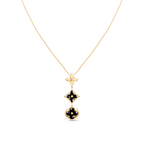 [Luxe]STAR AND SUN ONYX PINK GOLD NECKLACE