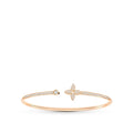 [LUXE JEWELRY]IDYLLE PINK GOLD OPEN BRACELET DIAMOND PAVED