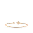 [LUXE JEWELRY]IDYLLE PINK GOLD OPEN BRACELET DIAMOND PAVED
