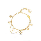 [LUXE JEWELRY]BLOOMING PINK GOLD MOP BRACELET