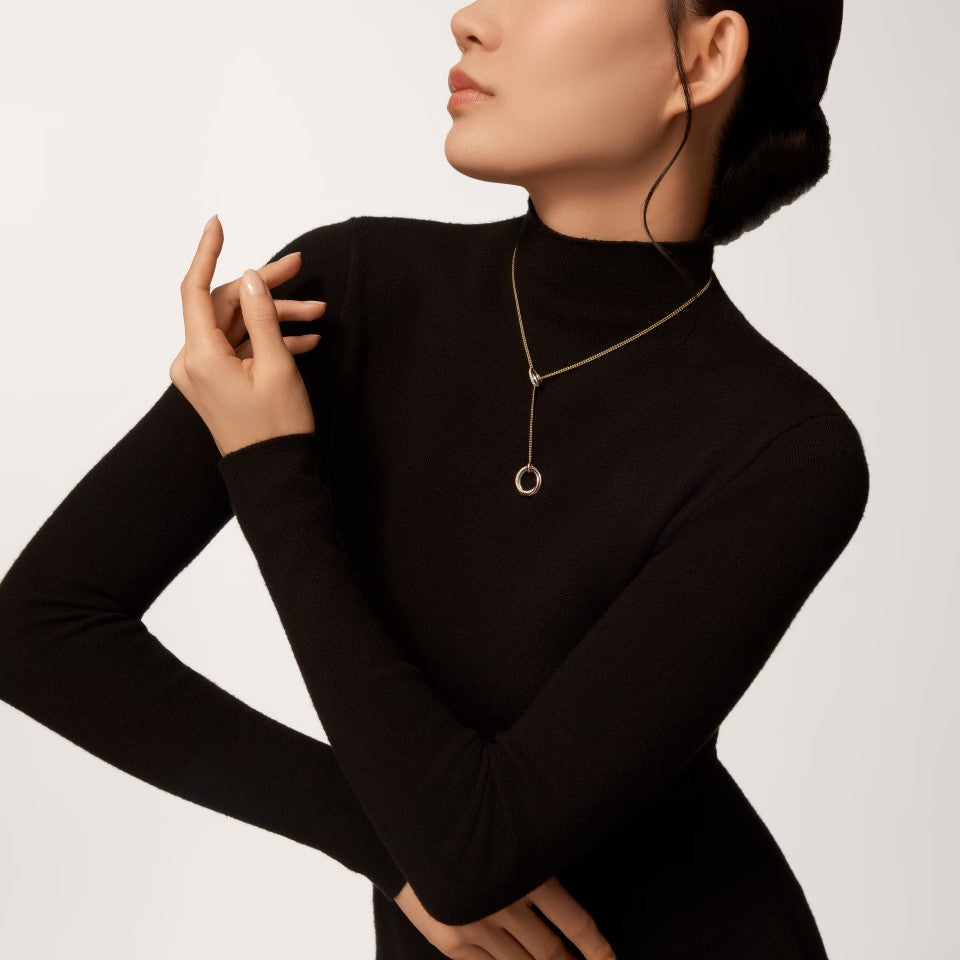 [LUXE JEWELRY] TRINITY DIAMONDS NECKLACE