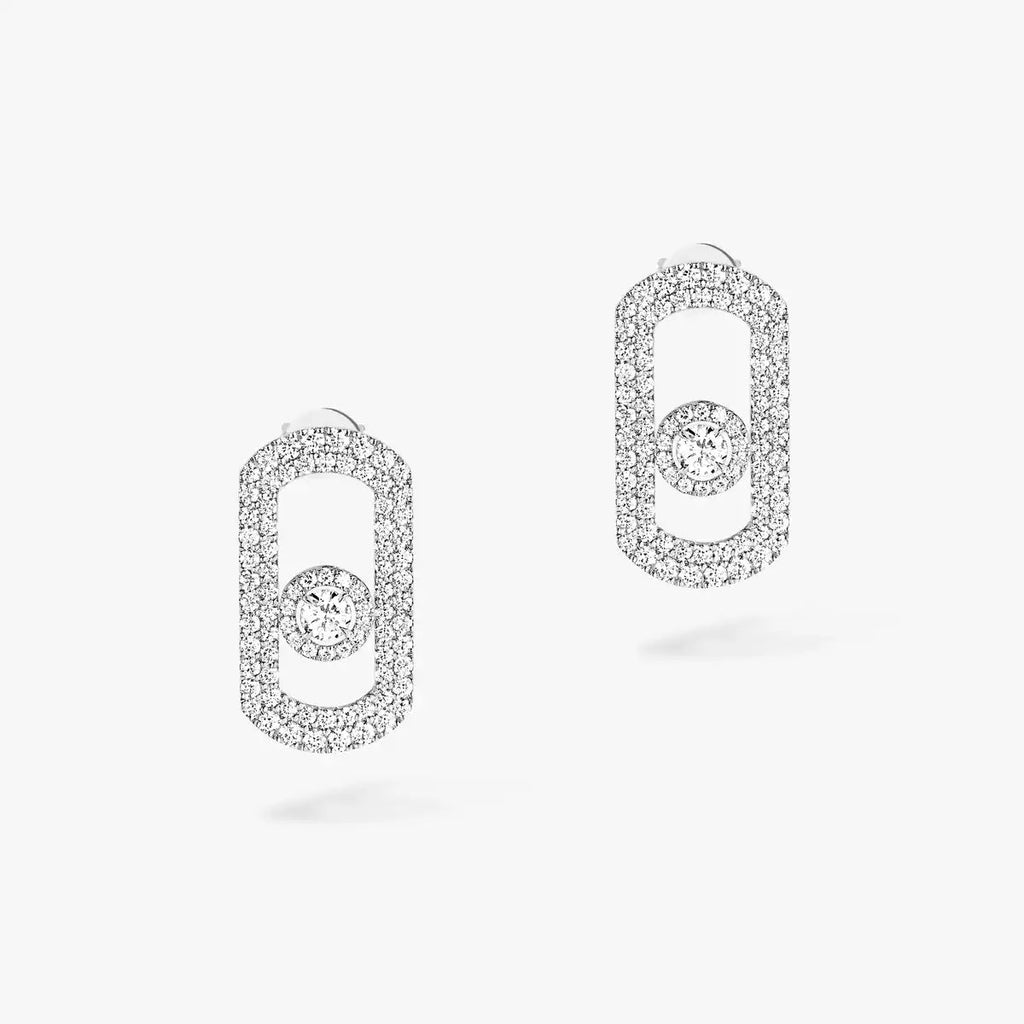 [Luxe Jewellery] So Move Pave_-Set Diamond Earrings in Silver