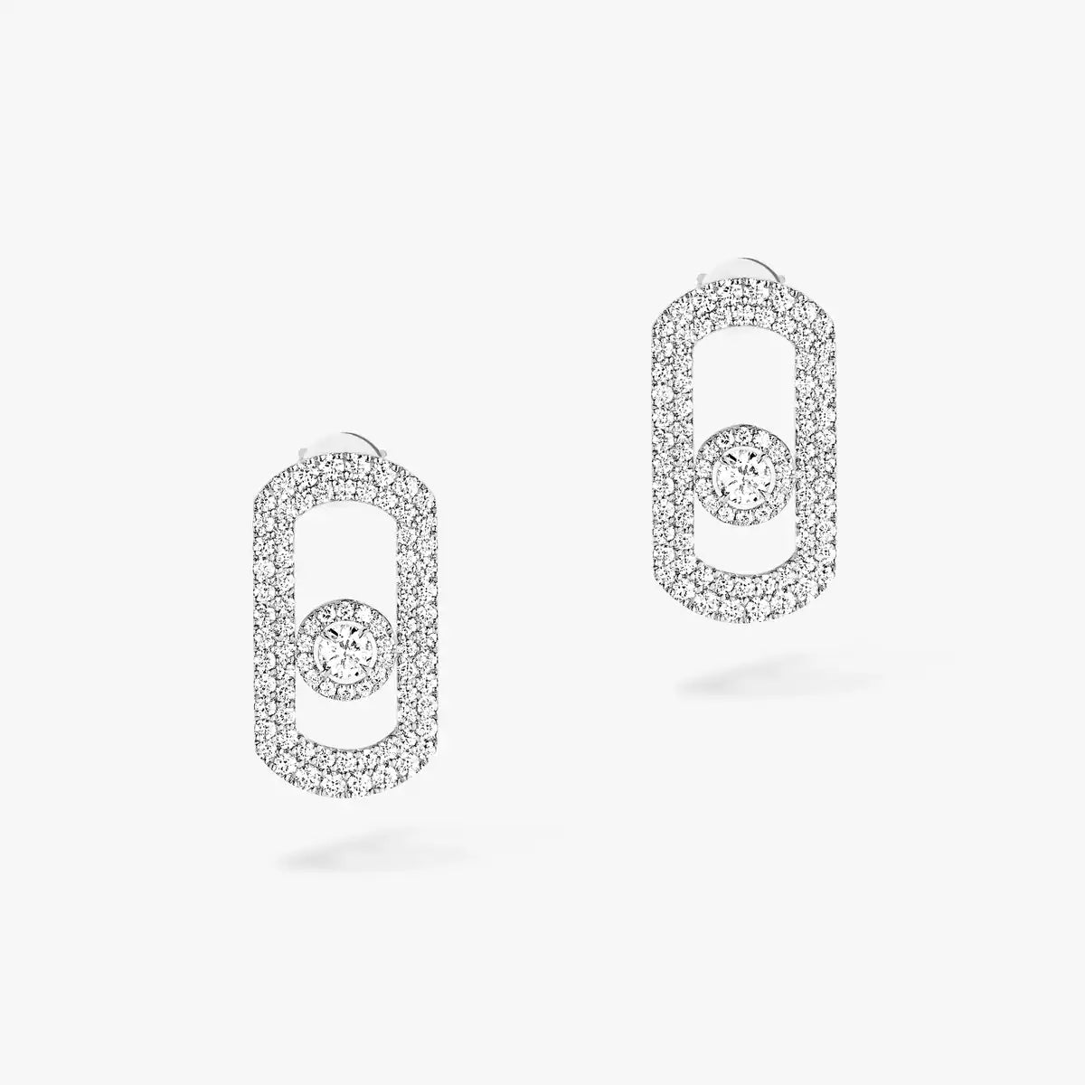 [Luxe Jewellery] So Move Pave_-Set Diamond Earrings in Silver