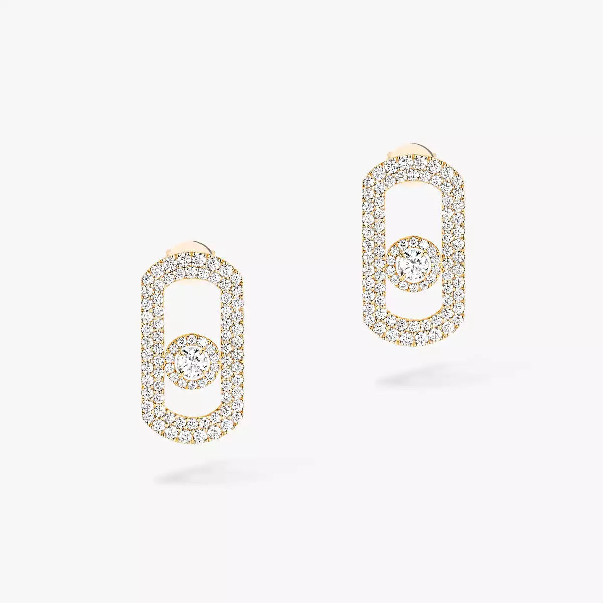 [Luxe Jewellery] So Move Pave_-Set Diamond Earrings in Silver