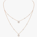 [LUXE JEWELRY]MY TWIN 2 ROW DIAMOND NECKLACE