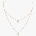 [LUXE JEWELRY]MY TWIN 2 ROW DIAMOND NECKLACE
