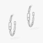 [[Luxe Jewellery] Move Link Diamond Hoop Earrings