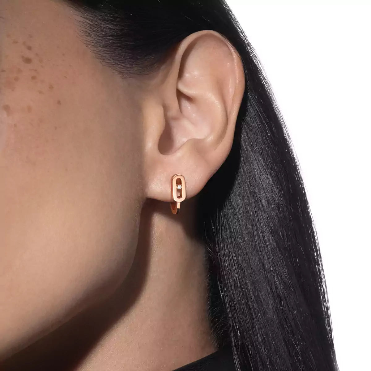 [Luxe Jewellery] Diamond Mini Hoop Earrings Move Classique