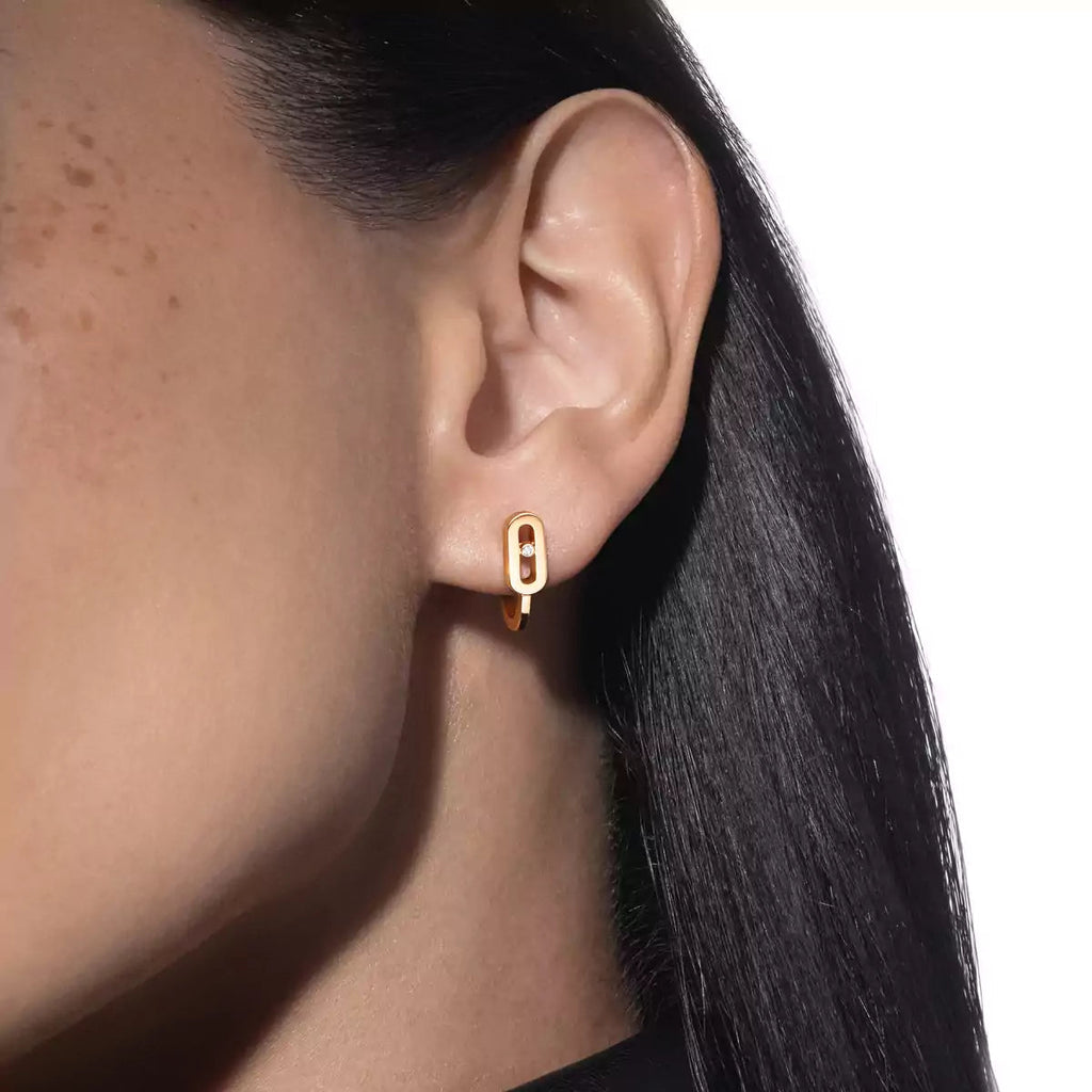 [Luxe Jewellery] Diamond Mini Hoop Earrings Move Classique