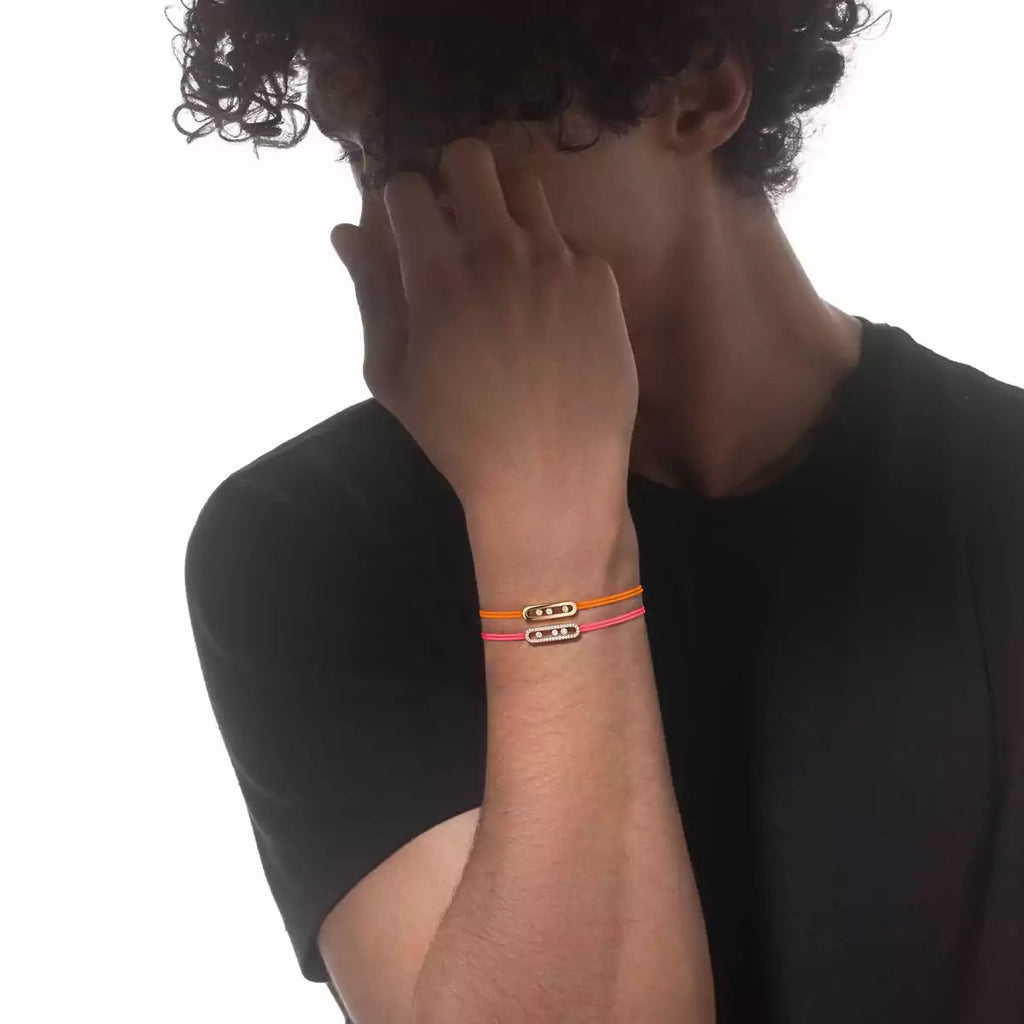 [LUXE JEWELRY]Messika Care(s) pink cord pavé bracelet