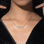 [Luxe Jewellery]  Move Pave_ Rose Gold Diamond Necklace