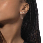 [LUXE JEWELRY]Move Uno Diamond Earrings