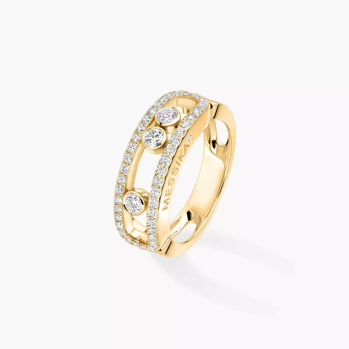 [LUXE JEWELRY] Move Gold Diamond Pave_ Ring