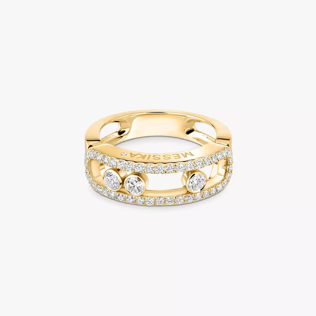 [Luxe Jewellery]  Move Gold Diamond Pave_ Ring