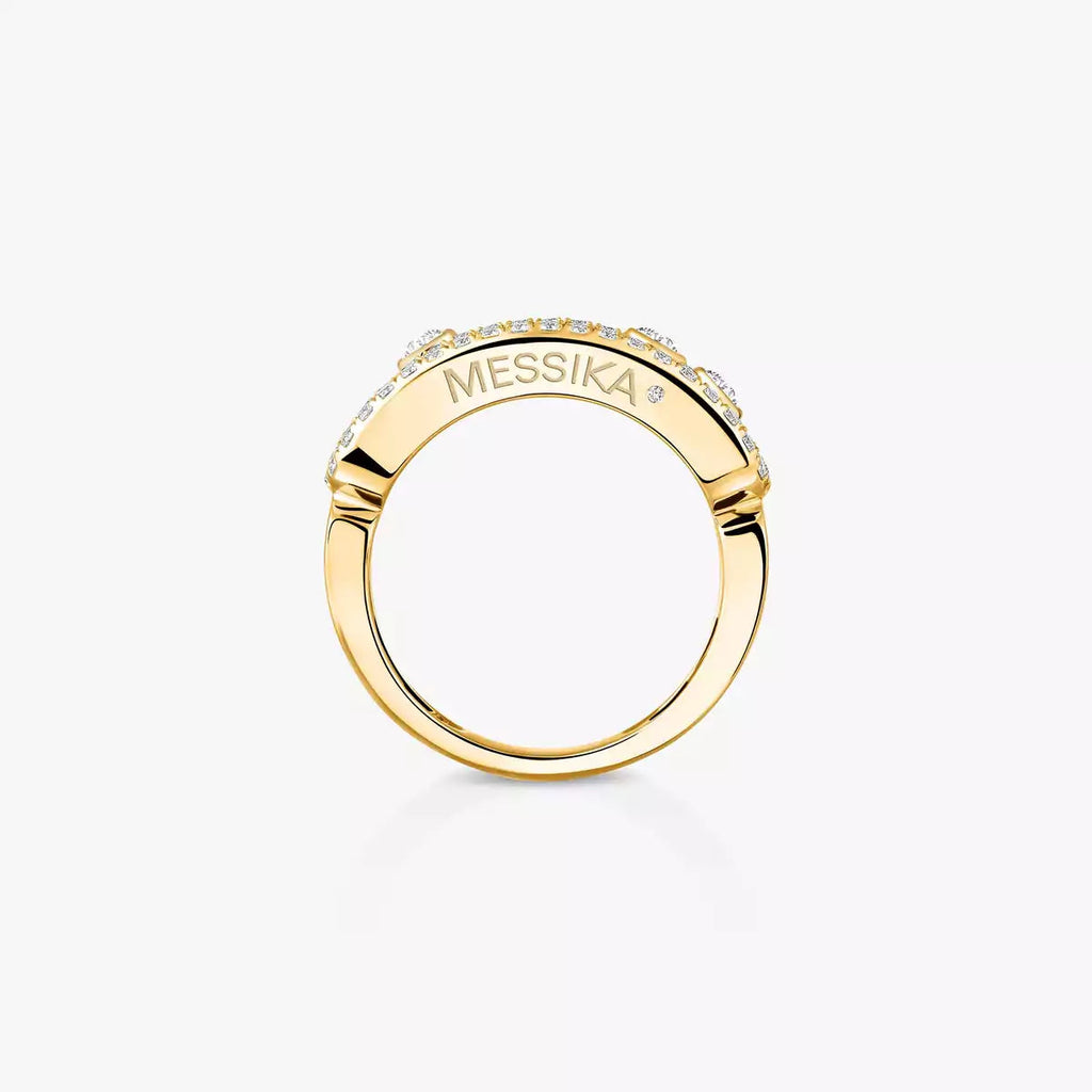 [Luxe Jewellery]  Move Gold Diamond Pave_ Ring