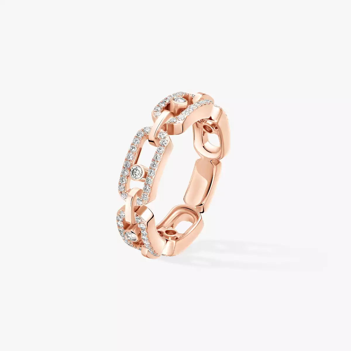 [Luxe Jewellery] Move Link Pave_-Set Diamond Ring in Gold