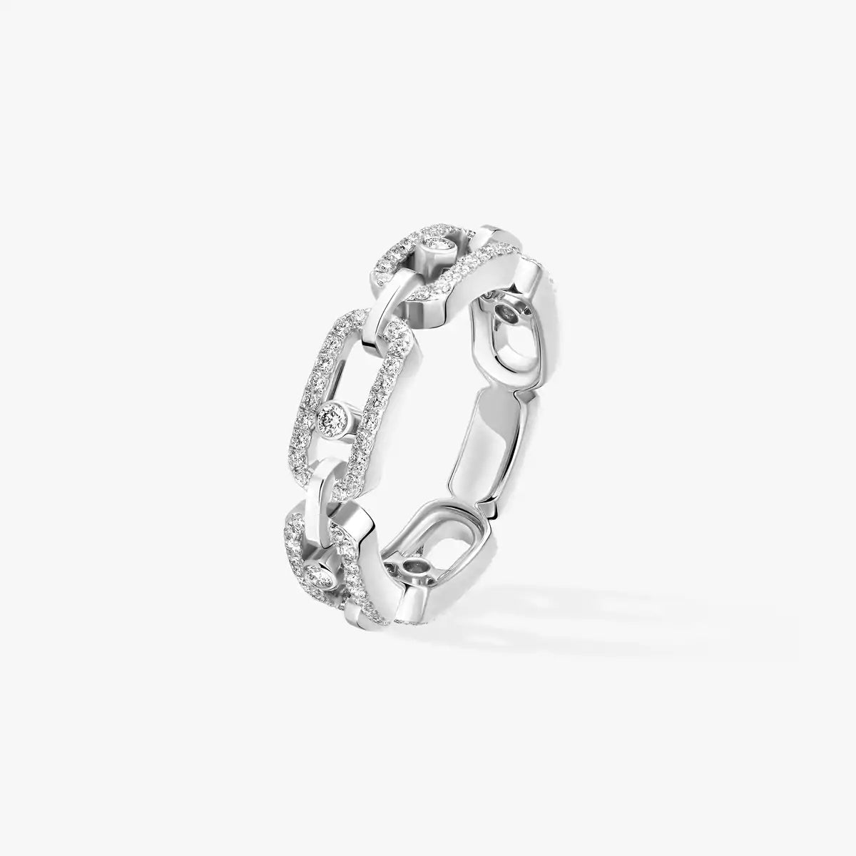 [LUXE JEWELRY]Move Link Pave_-Set Diamond Ring in Gold