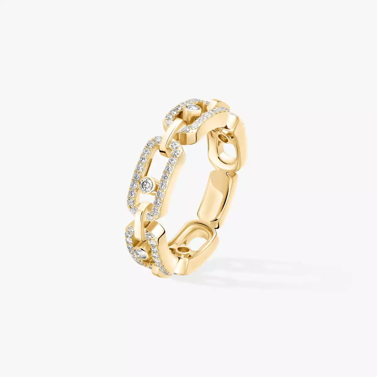 [Luxe Jewellery] Move Link Pave_-Set Diamond Ring in Gold