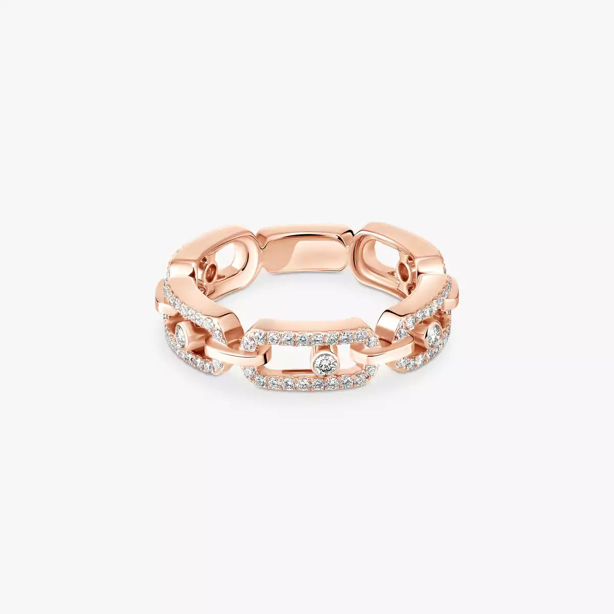 [Luxe Jewellery] Move Link Pave_-Set Diamond Ring in Gold